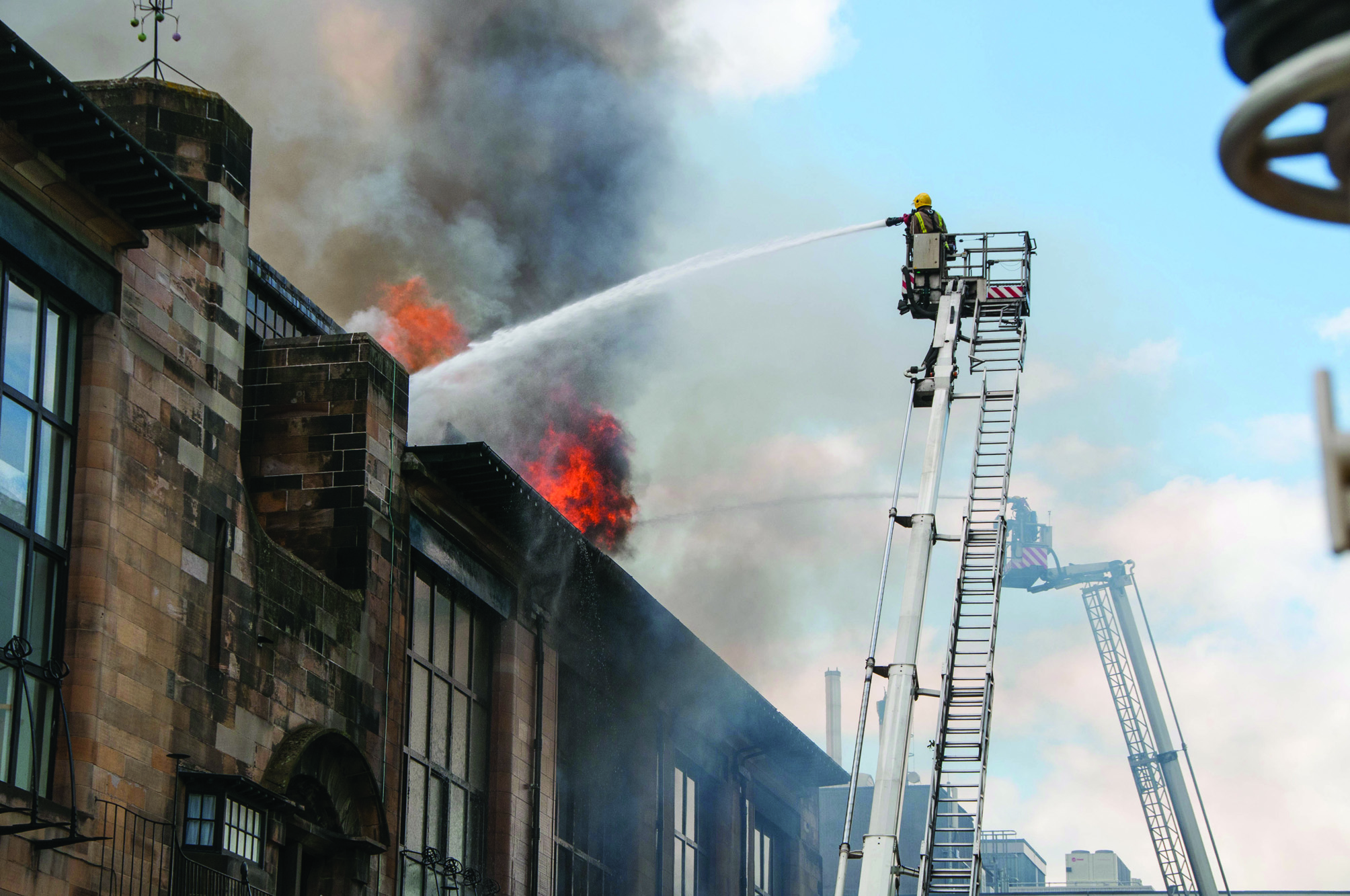 Guardians of the Mackintosh: Firefighters save world-renowned building in Glasgow from a devastating blaze