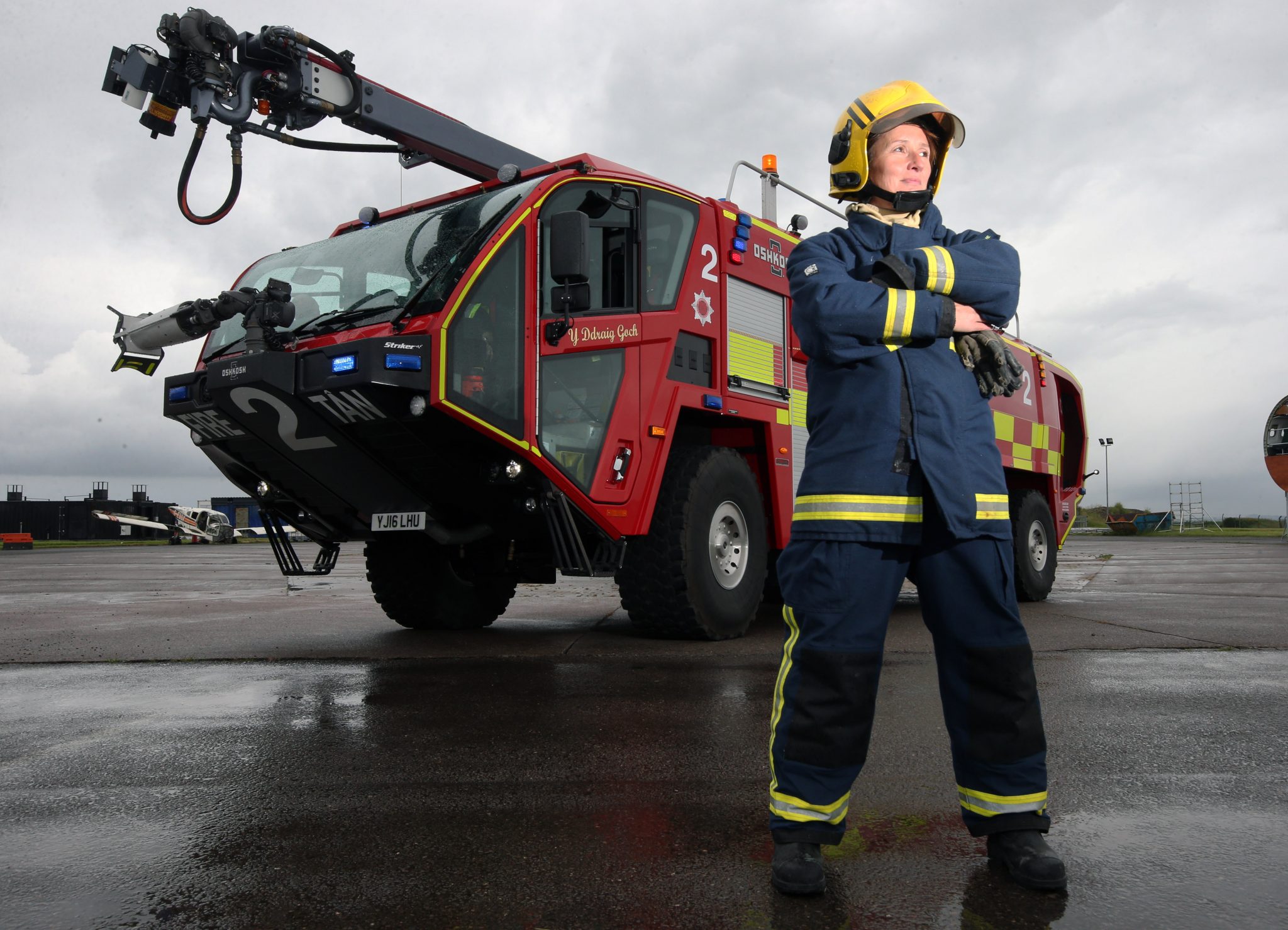 Three new fire appliances unveiled at Cardiff Airport