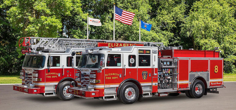 The Elizabeth Fire Department in New Jersey will upgrade its fleet with seven new custom Pierce fire apparatus. (Pierce Manufacturing, Inc.)