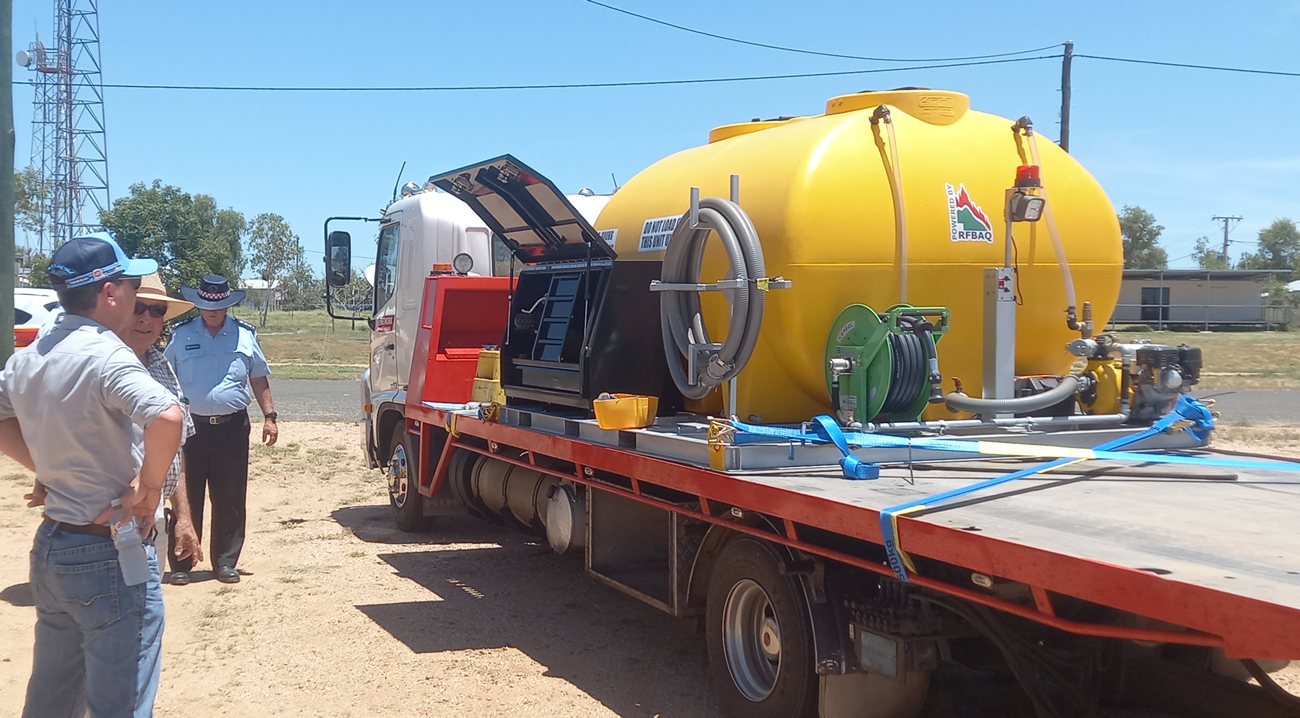 5,000-litre skid unit at Muttaburra RFB.